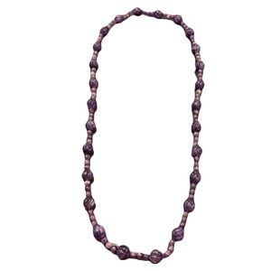 Purple beaded necklace